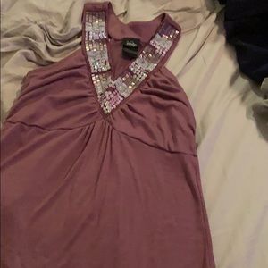 Purple Vanity Sequin Tanktop